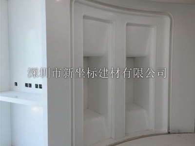 韩国进口人造石银行系统农业银行人造石一体柜、人造石造型墙