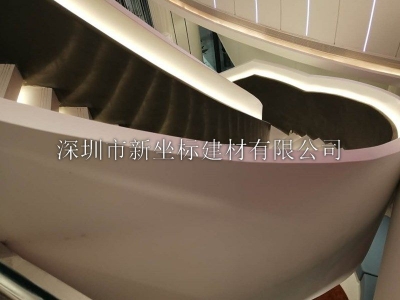 人造石异形旋转楼梯