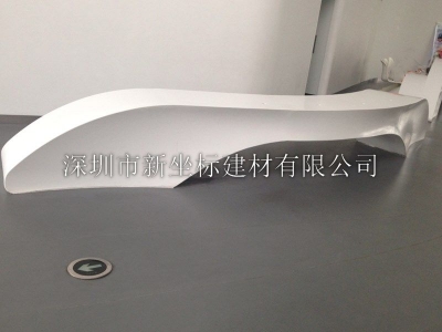 人造石弧型服务台 写字楼接待台